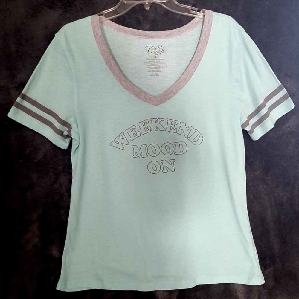 Juniors Cold Crush T-Shirt XL Pale Aqua Blue